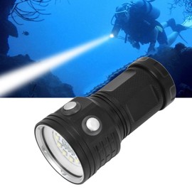 Diving Light, LED Diving Flashlight Scuba Dive Light 10000LM 22LEDs IPX8 100M Waterproof Underwater Flashlight Submersible Flashlight, 3 Color 7 Modes Diving Torch for Diving Activities