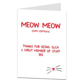 Funny Happy Birthday Card From The Cat For The Pet Lover