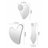 2PCS Gua Sha Facial Tools with 2 Small Bags, Stainless