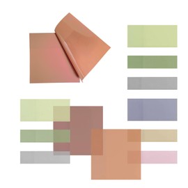 Transparent Sticky Notes - 400 Sheets 3 Sizes Clear Sticky Notes Pads, Bible Sticky Notes with 8 Colors, Translucent Sticky Notes Pads for Book Tabs (A)