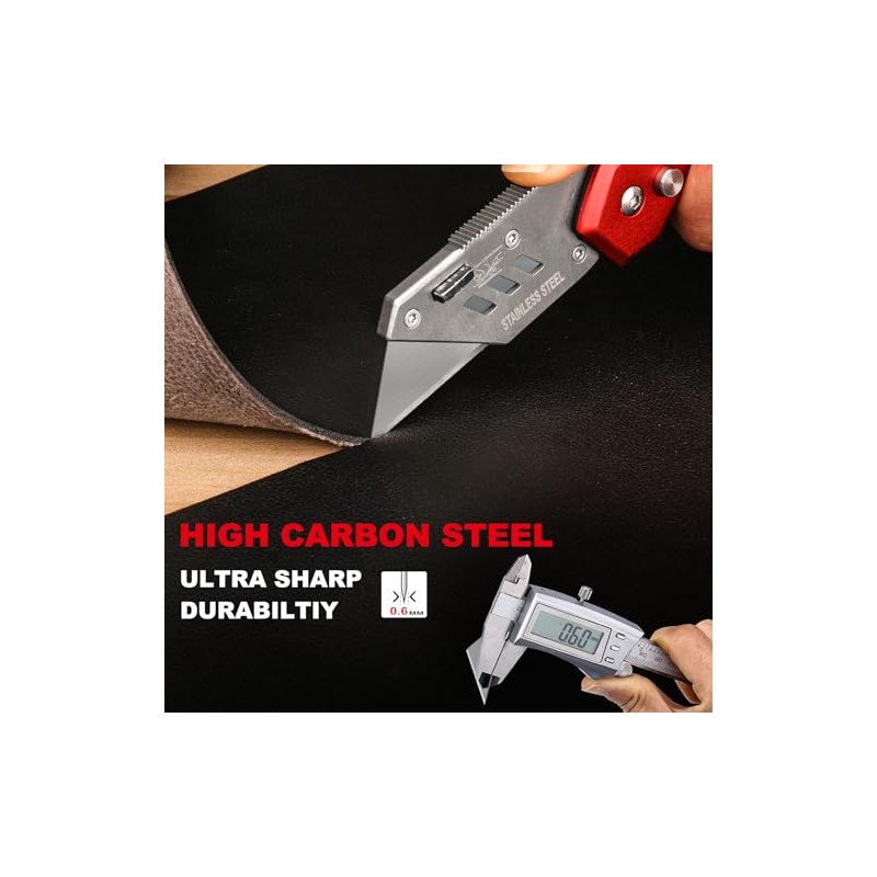 HAUTMEC 100 Pack Utility Knife Blades, Standard Box Cutter Blades