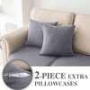 LA MEACK Couch Cushion Covers for Sectional Sofa L Shape