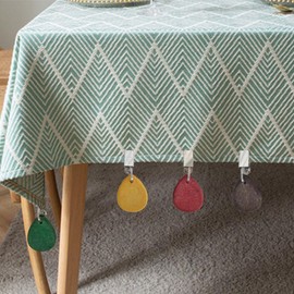 Hdtyyln 8Pcs Tablecloth Weights, Table Cloth Weights for Windy Days, Table Cloth Weight Marble with Metal Clips, Colorful Heavy Duty Windproof Clip Table Cover Weighted for Outdoor Picnic Tables