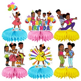 6Pcs Gracies Party supplies set Honeycomb Centerpieces Double Sided Table Topper for Gracies Birthday Party Decorations