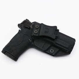 Versatile M&P 380 Shield EZ Holster Gun Holster for Smith & Wesson M&P 380 Shield EZ Pistol, IWB KYDEX Holster for Concealed Carry and Outdoor Activities (Black, Right Hand Draw (IWB))