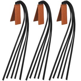 3 Pcs Bible Ribbon Bookmark Magnetic Ribbon Bookmark for Bible Book Markers Bible Leather Bookmark with Ribbons Multi Page Marker Magnetic Hold Clips into Book for Books Teachers Kids (Black)