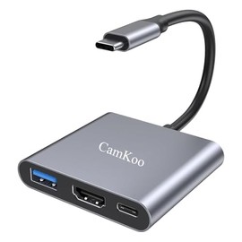 Adaptador multipuerto USB C a HDMI con puerto de carga USB-C PD, puerto de salida HDMI 4K, puerto USB 3.0 para monitor a portátil, adaptador multipuerto AV digital USB-C para dispositivos MacBook Pro