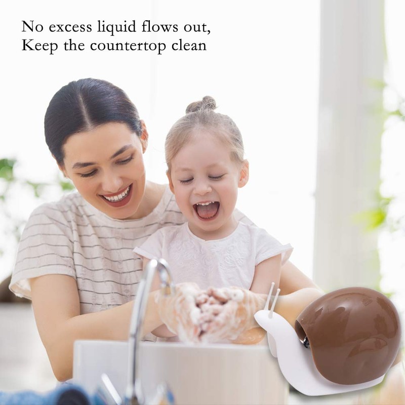 Soap Dispenser,Snail Soap Dispenser for Bathroom/Kitchen,Plastic Hand Soap Dispenser for