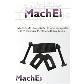 MachEl M6 Clamp Kit Set (6mm) – Compatible For 3" (75mm) & 4" (100mm) Rotary Tables.