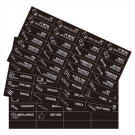 84 PCS Magnetic ToolCart Labels: 3.2x1 Toolbox Drawer Labels, Tool Chest Magnets for Workshops and Garage, Tool Storage Tags for Mechanics & DIY