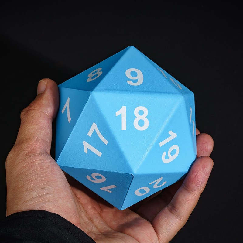 Cusdie 80mm Large 20-Sided Foam Dice - Stress Relief D20
