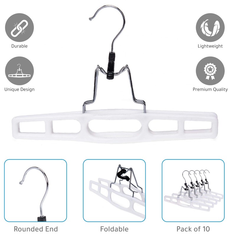 Premium Skirt Hangers 2-Pack - Thin Space-Saving Skirt Hanger Set