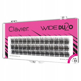 Clavier Wide Du2o False Eyelashes in Tufts, Eyelashes in a Tuft, Various Lengths from 8 to 14 mm, Ultra Volume, for a Perfect Look (15 mm)