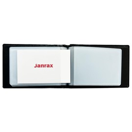 Janrax 20 Pocket Black Name Business Card Holder