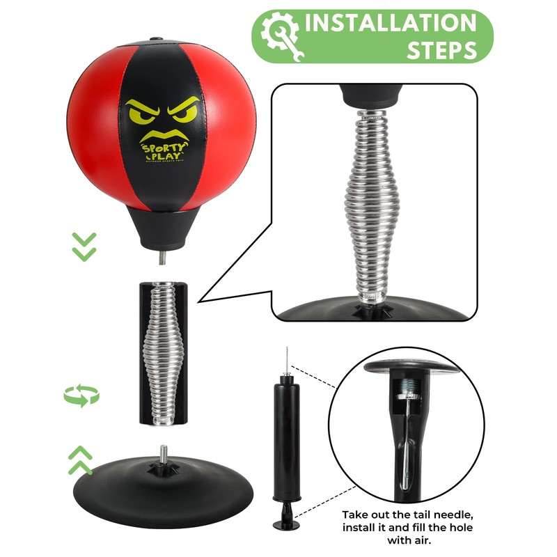 Desktop Punching Bag with Double Suction Cup Base for Stress