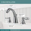 Peerless Claymore Chrome Bathroom Faucet 3 Hole P299196LF