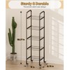 AnBaiMei 5-Tier 3D Printer Filament Storage Rack with Wheels, Rolling