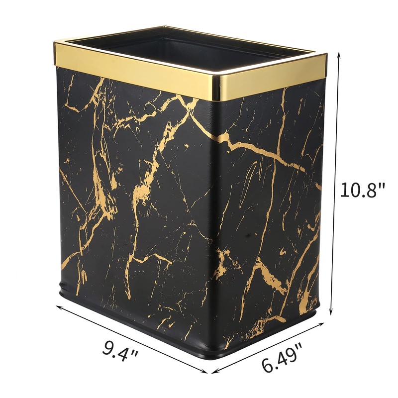 Huaqinglian Small Office Trash can Bedroom Wastebasket,Rectangle Slim Bathroom Kitchen