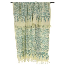 GURU SHOP Bali Batik Sarong, Wall Hanging, Wrap Skirt, Sarong Dress, Beach Towel, Men/Women, Orange, Synthetic, Size: One Size, Green/4