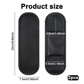 2 Pack Backpack Shoulder Strap Pad Black Luggage Shoulder Pads, Removable Luggage Bags Shoulders Strap Pads Replacement, Guitar Straps Pad Backpack Straps Accessories