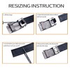 Barry.Wang Mens Formal Belt,Full Grain Leather with Automatic Buckle Nickel