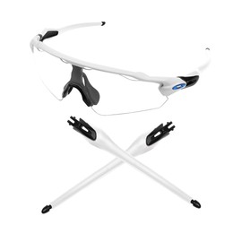 Eye Opening Stuff Replacement Black Temples Arms For Oakley Radar EV Path OO9275 Sunglasses - White