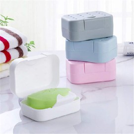 Queta Soap Dish, Pack of 3 Plastic Soap Travel Containers Waterproof for Home, Bathroom, Hiking, Travelling, Camping Soap Dish Box