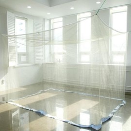 Premium Korean Square Mosquito Net - Military Green, Medium-Large Size For 2-3 People