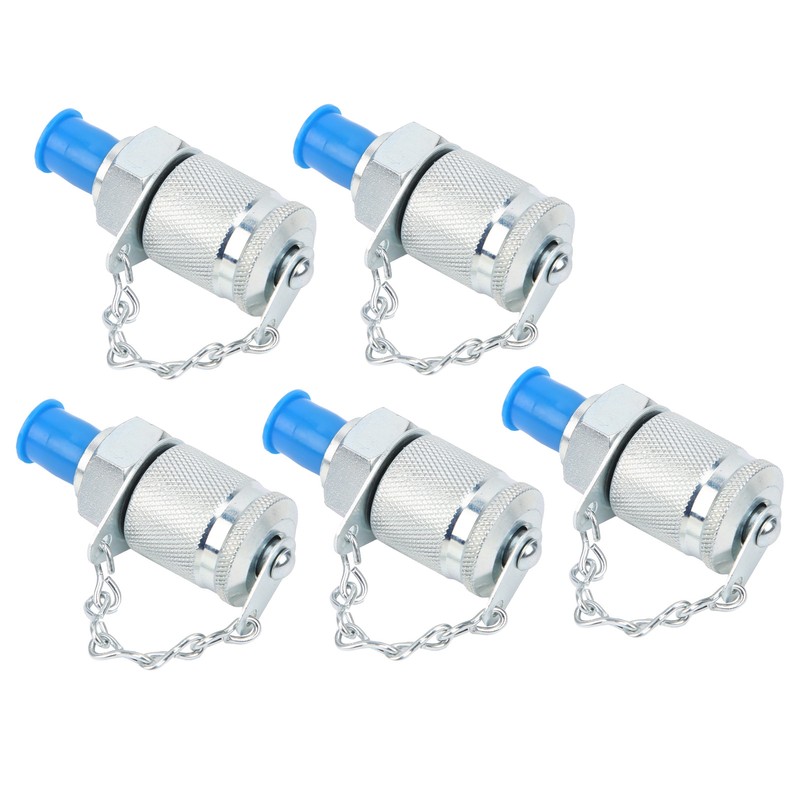 5Pcs Hydraulic Testing Adapter Thread Test Coupling Connectors Pressure Measuring
