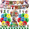 93PCS Happy Birthday Balloons Set, Pixel Style Birthday Decorations for