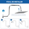 Brazo y Chapetón de Acero Inoxidable de 33cm para Regadera