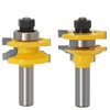 3 PCS Router Bit Set, 1/2-Inch Shank Round Over Raised