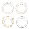 LYLYMIMI 4PC Shell Necklace for Women Natural Pearl Choker Necklace