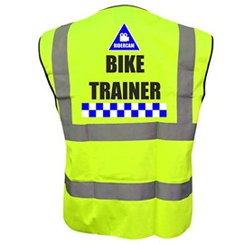 RIDERCAM BIKE TRAINER Hi Viz Vis Vest Cycle RIDERCAM BIKE Reflective Waistcoat Jacket Safety Road Safety Visibility XX-Large