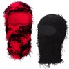 2 Pcs Distressed Balaclava Ski Mask, Knitted Full Face Windproof