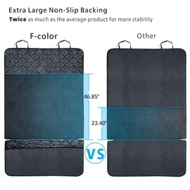 F-color SUV Cargo Liner for Dogs, Water Resistant Pet Cargo Cover Dog Seat Cover Mat for SUVs Sedans Vans with Bumper Flap Protector, Non-Slip, Large Size Universal Fit, Khaki