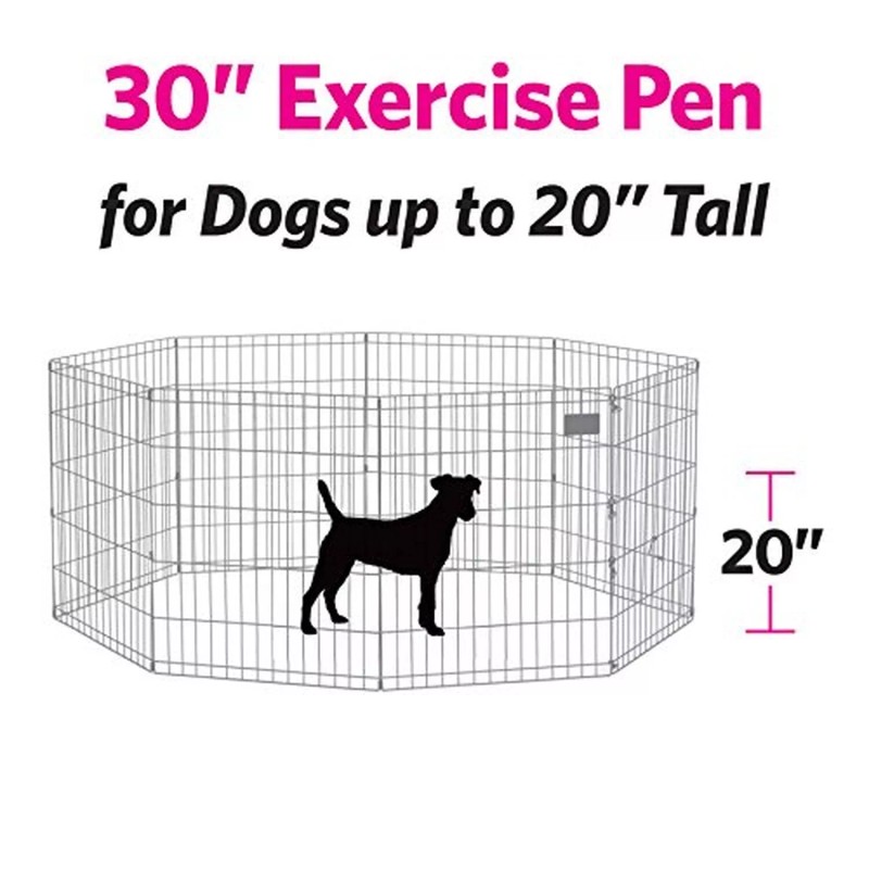 New World Pet Products 30" Foldable Black Metal Dog Exercise