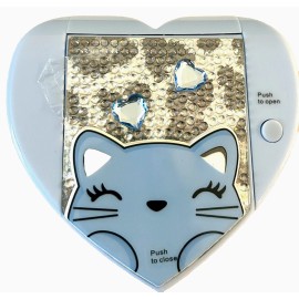 Claire’s New Claires Girls Heart Blue Sparkle Rhinestone Hearts Kitty Cat Makeup Kit