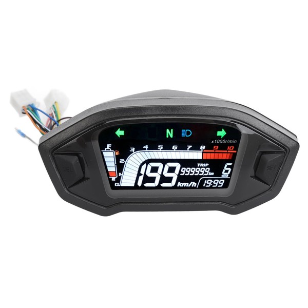 Generic Motorcycle LCD Digital Display Multifunctional Instrument Panel for Motorbike