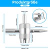 Notoke 3 Pieces Tyre Valve Tool, 4-in-1 Valve Core Tool,