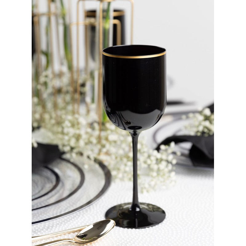 PLASTICPRO Juego de 5 copas de vino de plástico con