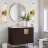 Vaziden Bathroom Light Fixtures, Gold Wall Sconce in Threaded Glass