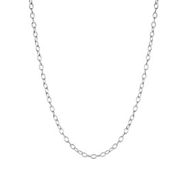 Designer Inspirations Boutique 18" Inch Sterling Silver 2 mm Thick Open Cable Chain Necklace for Women Men Unisex - Trace/Fine Silver Chain - Weight: 2.2 Grams. SKO40