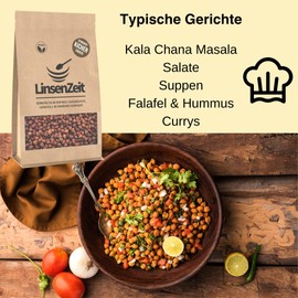 LinsenZeit - Black Chickpeas 600g - Kala Chana - Chickpeas - Unique Protein Source - Vegan, No Additives & Premium Quality