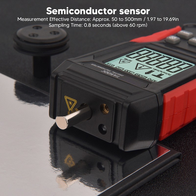 TA500A Digital Tachometer Valve Lockable Non Contact Portable RPM Meter