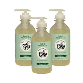 Steve's Cleaners Peppermint Bath & Shower Gel | Plant-Based & Paraben-Free Cleanser (Pack of 3)