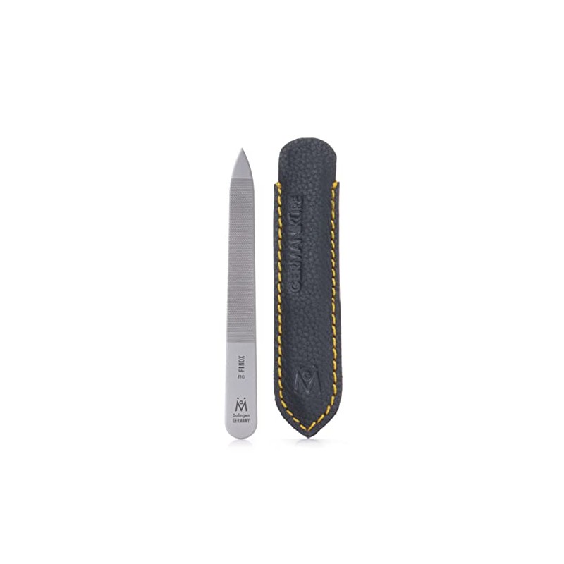 GERMANIKURE Triple Cut Metal Nail File, Double Sided FINOX Stainless