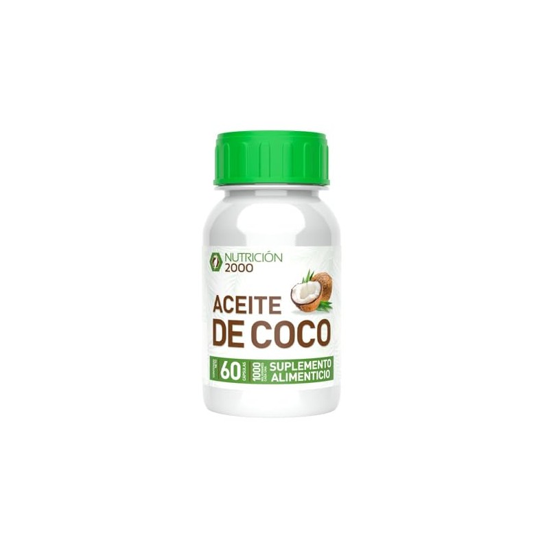 Aceite de Coco en Cápsulas 1000 mg N2000, 60 Cápsulas,