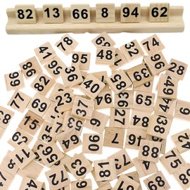100Pcs Number Blocks 1x1 Inch Clear Printed Black Number Block, Educational Montessori Wooden Numbers for Kids Board Game, Spelling Game, Toy, Gift Blocks 1-100 Numbers 1-100 Wooden