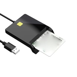 IC Card Reader Writer, Contact Type, Lightweight, Supports My Numbers, 5.9 ft (1.5 m) Cable, Black, Japanese Instruction Manual Included